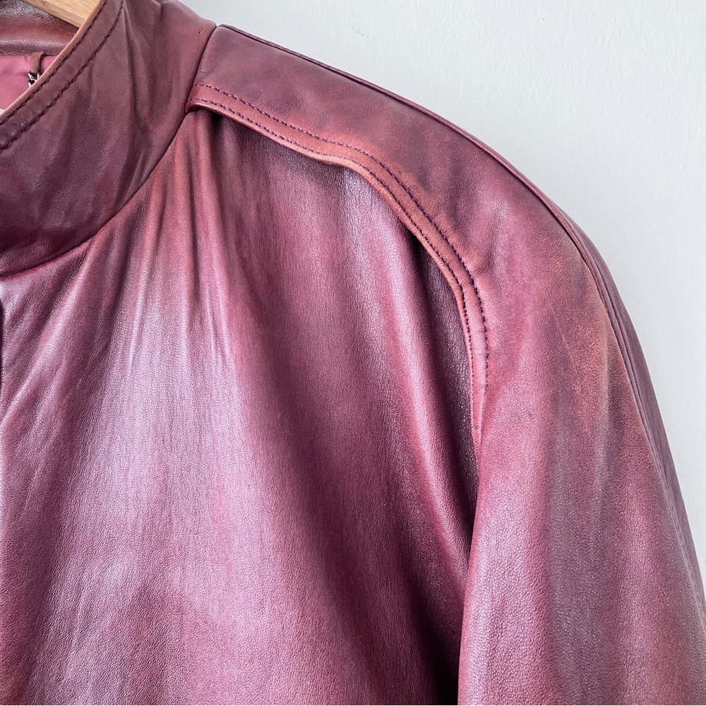 Vintage Members Only By Europe Craft Brown Leather Men’s Bomber Jacket Size 44 L - Picture 6 of 16